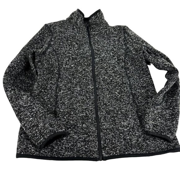 SwissTech Grey Full Zip Long Sleeve Fleece Jacket Size Medium 8-10 - Picture 1 of 13